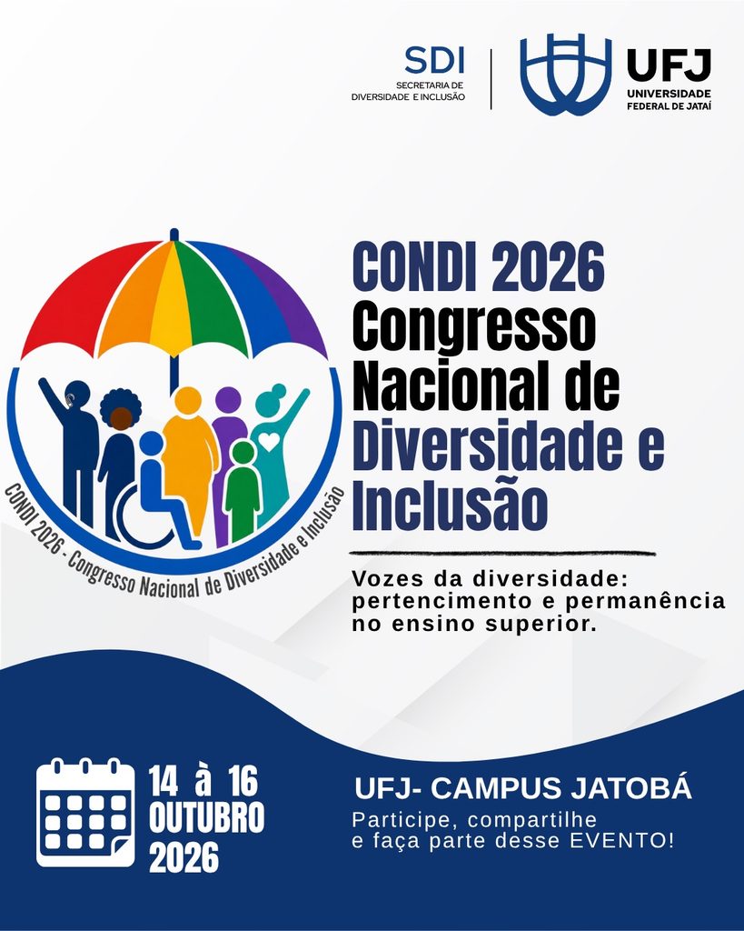 Folder oficial do Congresso Nacional de Diversidade e Inclusão, CONDI 2026