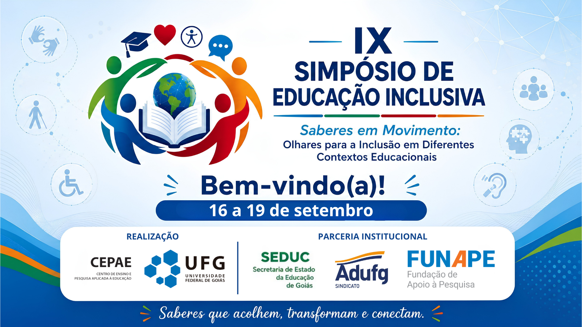 Banner oficial do IX Simpósio de Educação Inclusiva do CEPAE/UFG