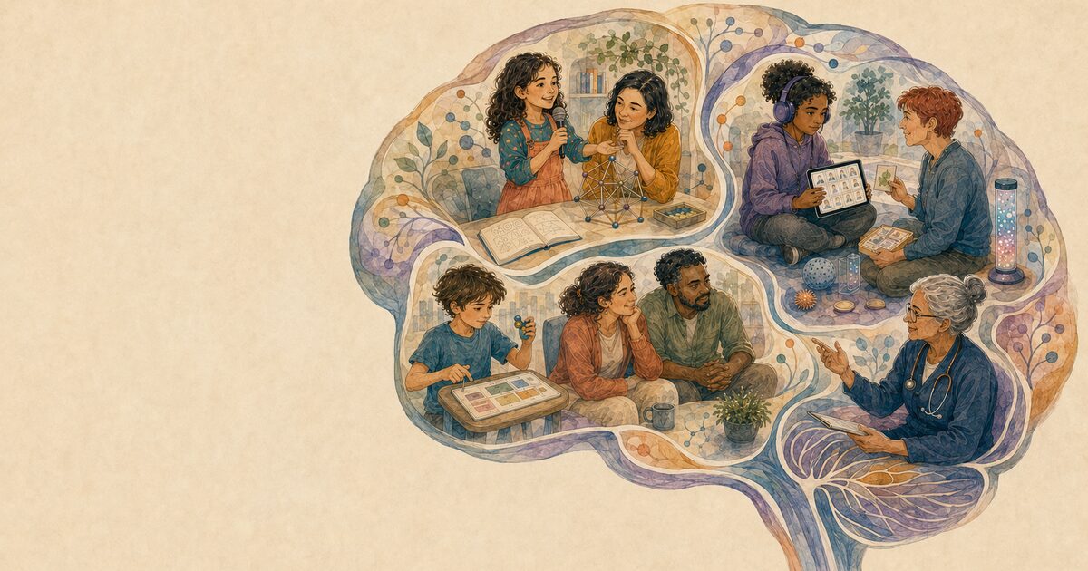 Ecossistema humano representando diferentes formas de perceber, aprender e participar